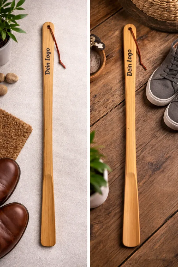 Schuhlöffel Buche mit Gravur