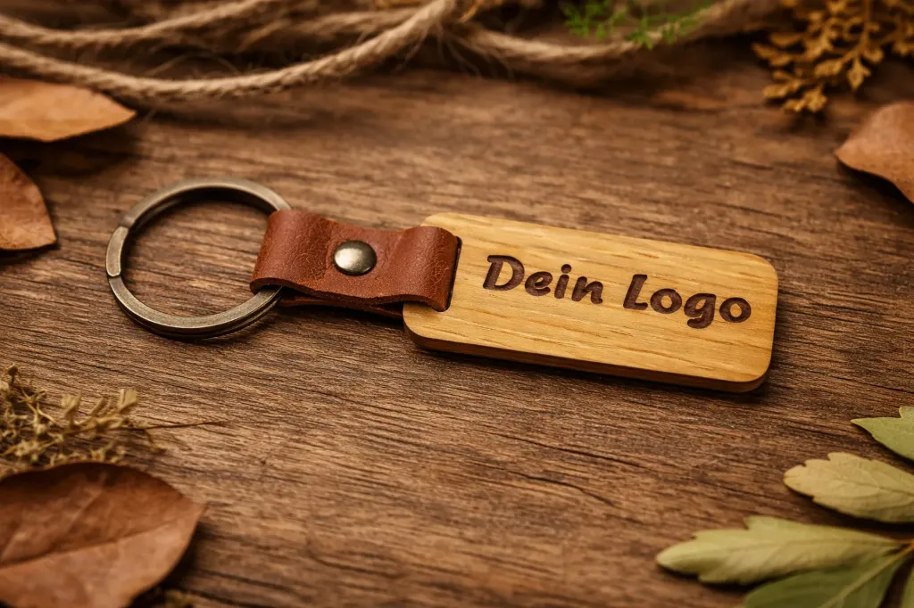 Schlüsselanhänger Eiche mit Gravur